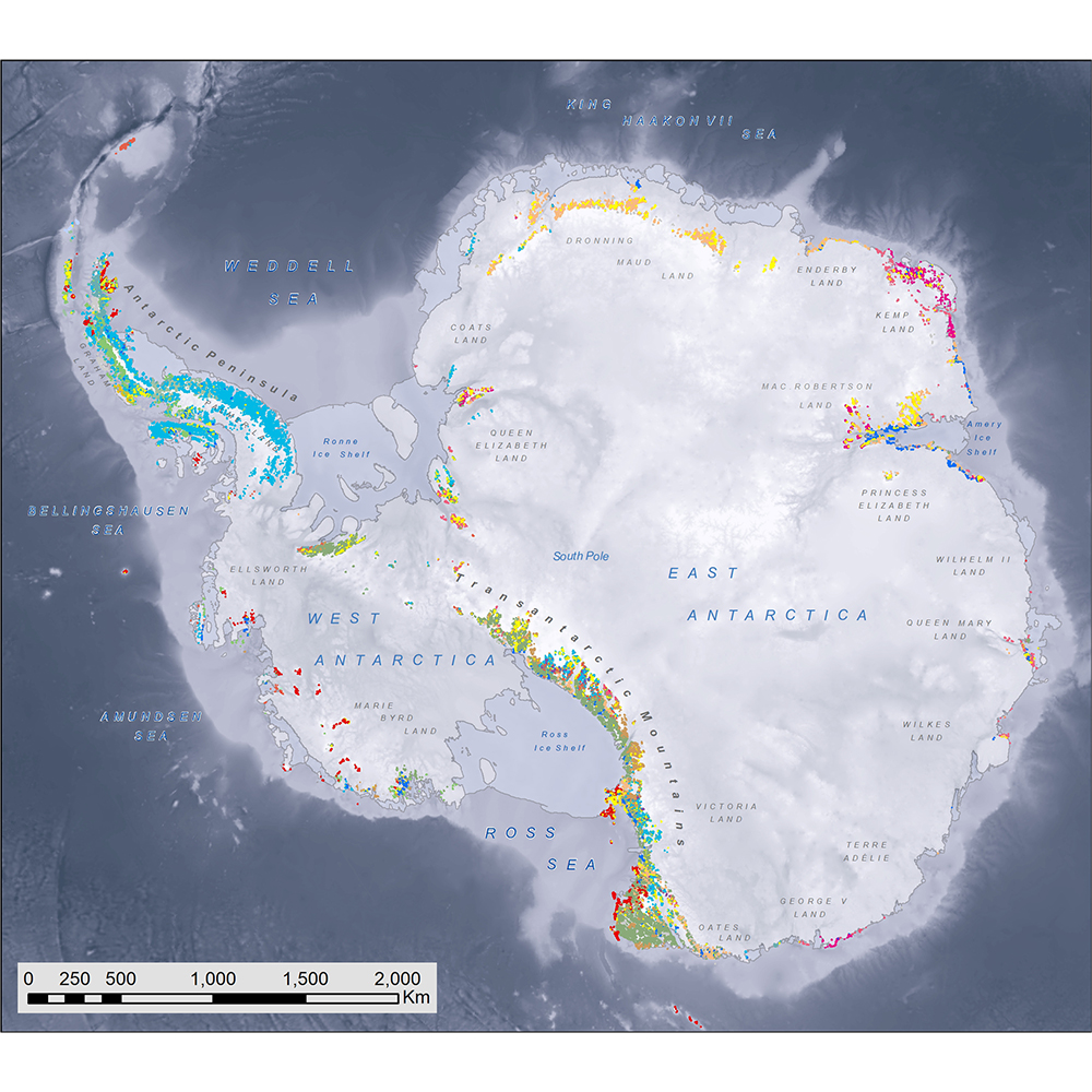 NaturePortfolio's tweet photo. A paper in @ScientificData presents GeoMAP, the first detailed geological map dataset covering all of Antarctica. It depicts ‘known geology’ of rock exposures and is suitable for continent-wide perspectives and cross-discipline interrogation. https://t.co/Bk5XVQW9id https://t.co/GmFVDo5BTn