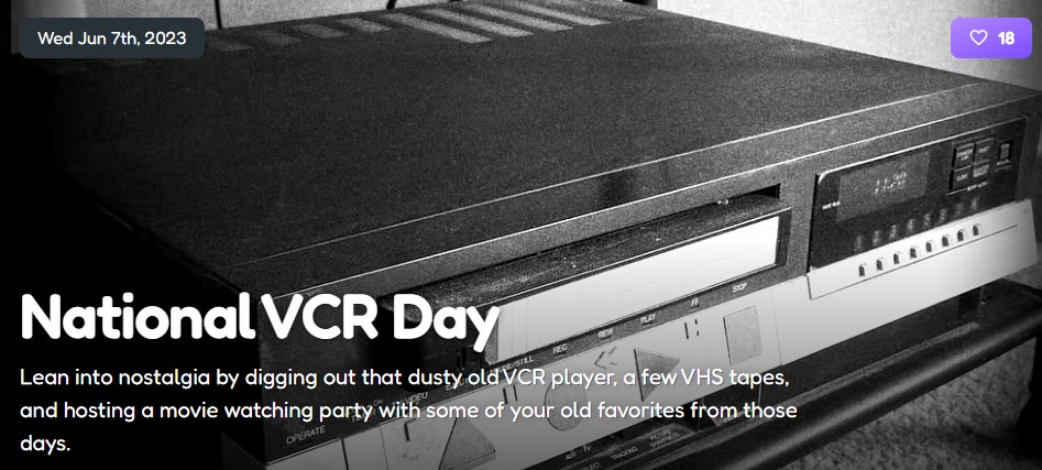 #DYK that today is #NationalVCRDay