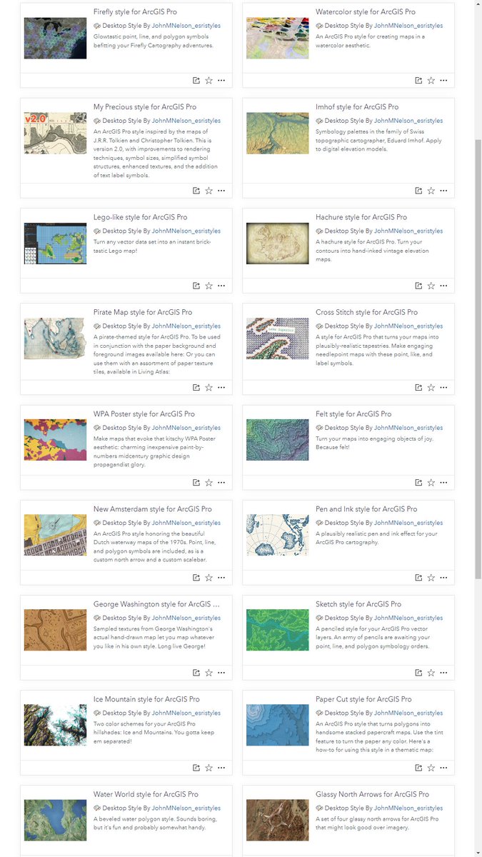 John_M_Nelson's tweet image. hey, fun news, ArcGIS Pro styles are now available in @LivingAtlas. here is a pile that i&apos;ve added, if you want to get weird: livingatlas.arcgis.com/en/browse/?q=%…