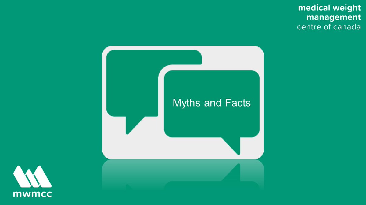MYTH: Obesity is solely about eating too much.
FACT: Obesity is a complex chronic disease influenced by genetics and lifestyle choices.
At MWM we help to focus not just on WHAT to eat, but WHY we eat. Learn more at 1-833-696-0001 or mwmcc.ca.

#weightmanagment