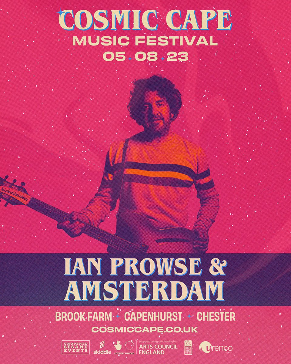 Amsterdam heads to Capenhurst 🚀 Perhaps cementing himself as an Liverpool cult-hero @IanProwse & Amsterdam have continued to tour for the past two decades, growing a dedicated fan base and we’re excited to welcome them to Cosmic Cape!