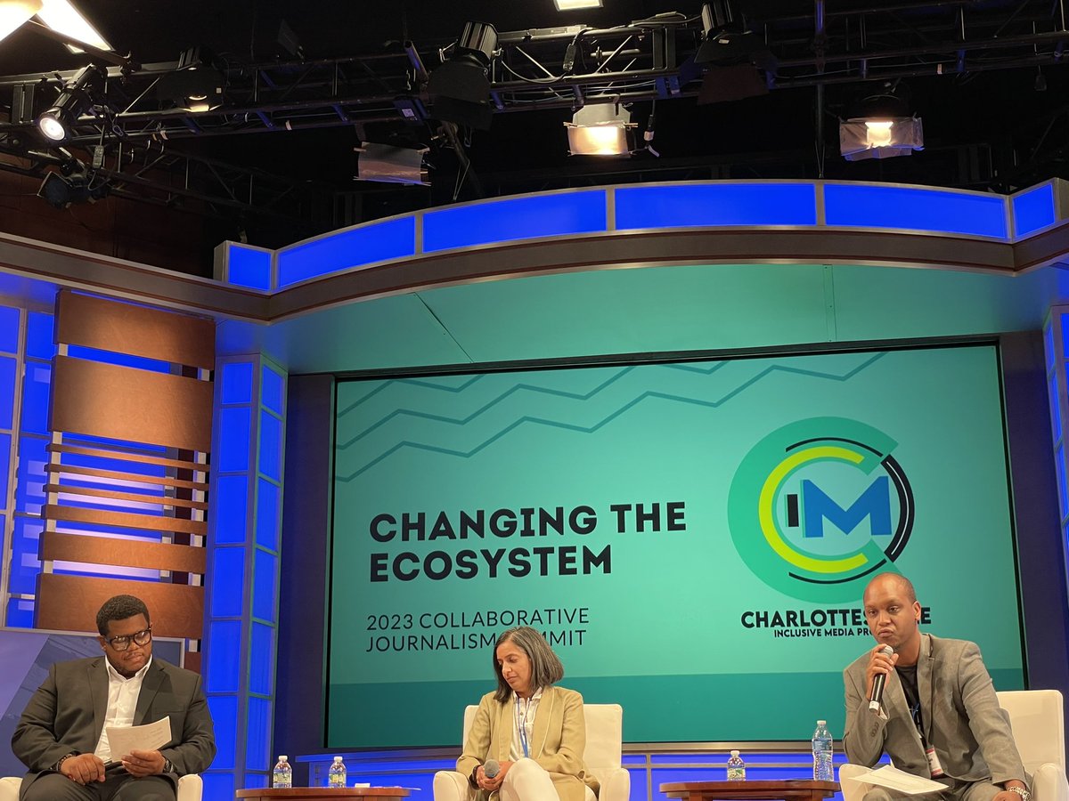 ekemma's tweet image. “First Person Charlottesville gets people with personal experiences to tell their stories, tell their traumas the way they want to. They are paid and supported to do so.” - Angilee Shah, CEO/Editor-in-Chief, Charlottesville Tomorrow  #cjs2023