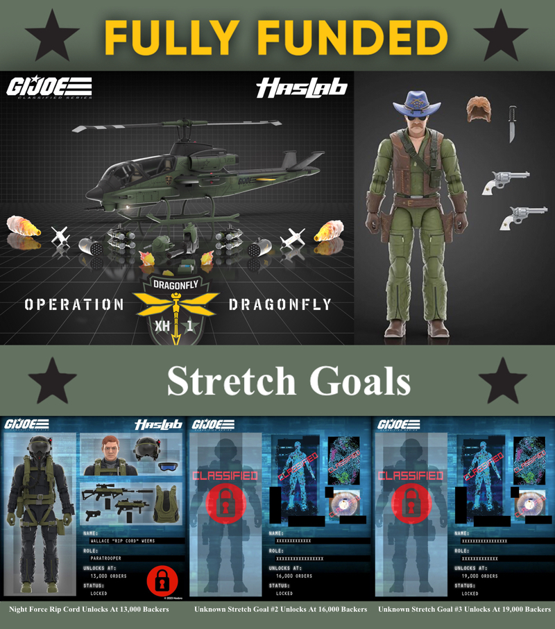 JayCochran's tweet photo. 1798 Backers needed as I post this for stretch goal 1 to be unlocked and stretch goal 2 to be revealed. #YoJoe
@HasbroPulse #gijoeclassified #gijoehaslab #dragonfly #gijoe #hasbro https://t.co/Drvjk1ekBb