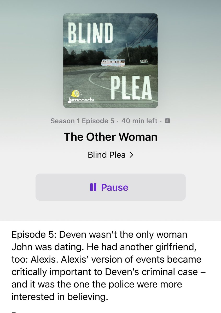 Blind Plea Episode 5 - Alexis - is out today. And it tells us a lot about who police believe and why