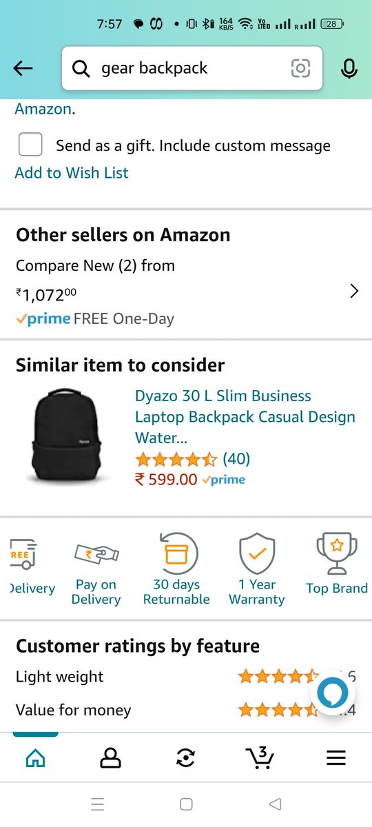 sachin2102001's tweet photo. I ordered this bag after seeing my friend bag who has ordered this from Amazon which is 1072 rupees. But i orderd it on Myntra

In Amazon they have 30 days return policy in myntra 15 ...I want replacement for getting defective item. https://t.co/y1FKu3mVGZ