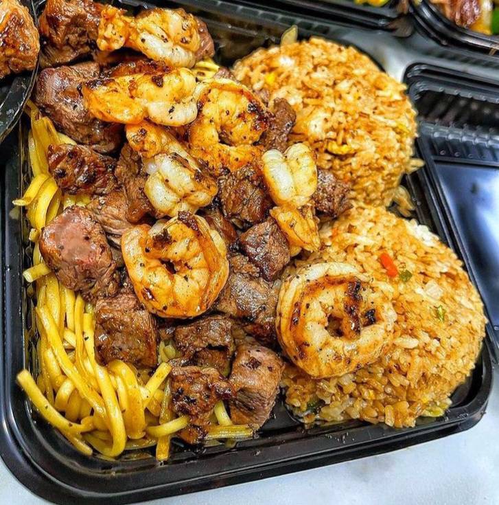 Steak and Shrimp 🍤 Noodles 🍜 with Fried Rice 🍚 
homecookingvsfastfood.com