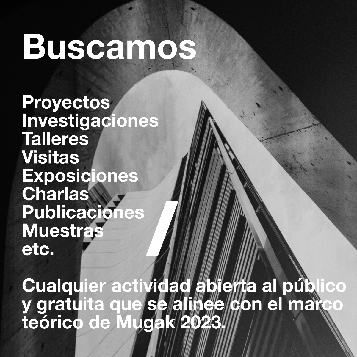 paistransversal's tweet photo. 📢@MUGAKbienal lanza #OffMugak, una convocatoria internacional para seleccionar actividades para incluir en el programa de su cuarta edición: 'reconstruir, rehabitar, repensar'.
ℹ️Más info: https://t.co/dY4sPh3rcR
📄Bases: https://t.co/mn8J5oQ8NF
@maria_urbanbat https://t.co/U4Fh8ngKpg