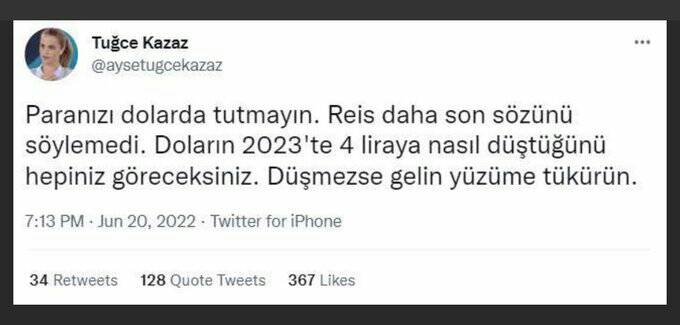 bu aralar tükürecek çok surat var ben bundan başlayalım diyorum #DolarTL  #devalüasyon