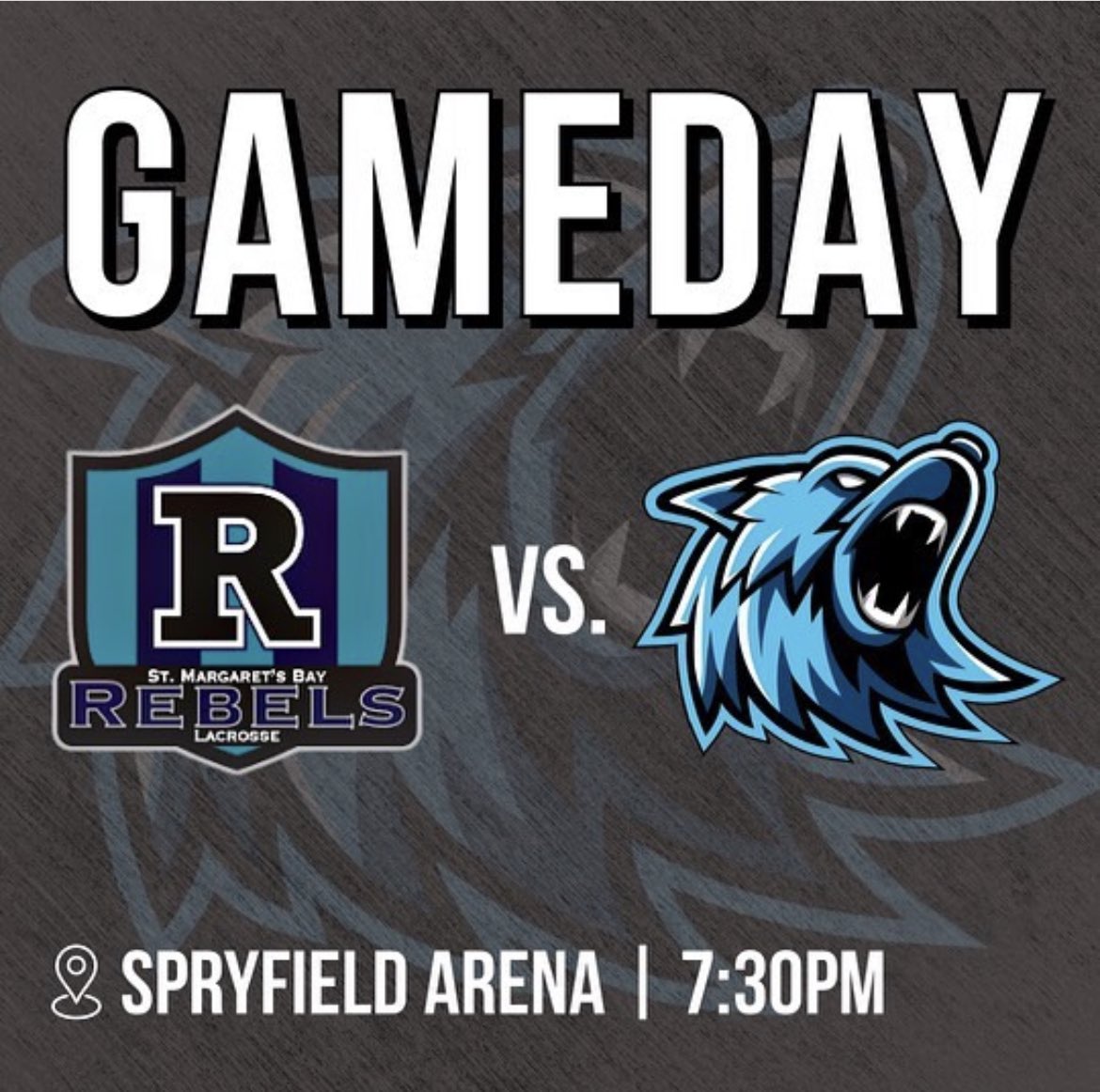 The boys are back in action tonight in Spryfield to take on the Rebels! #runwiththewolves