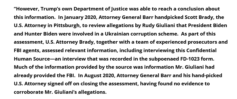 @OversightDems @RepRaskin This information is false. Why are you lying? Both FBI Director Wray and former AG Barr have refuted this information. The Federal Attorney in Delaware has the document and the investigation is open. #BidenCrimeFamilly #DemocratsLie