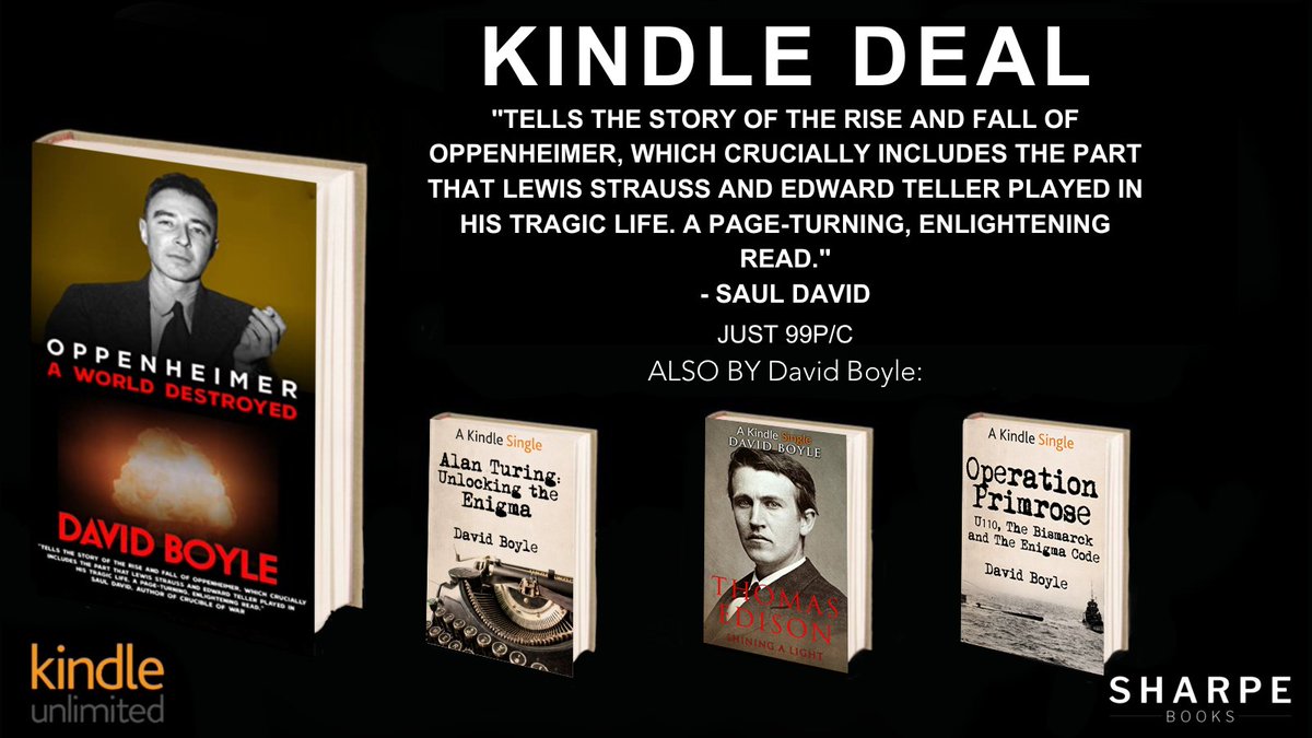 #KindleDeals #99p 
Oppenheimer: A World Destroyed. 
By @davidboyle1958

'A page-turning, enlightening read.'
amazon.co.uk/dp/B0C46RM821/

#historybooks #oppenheimerfilm #bookpromo