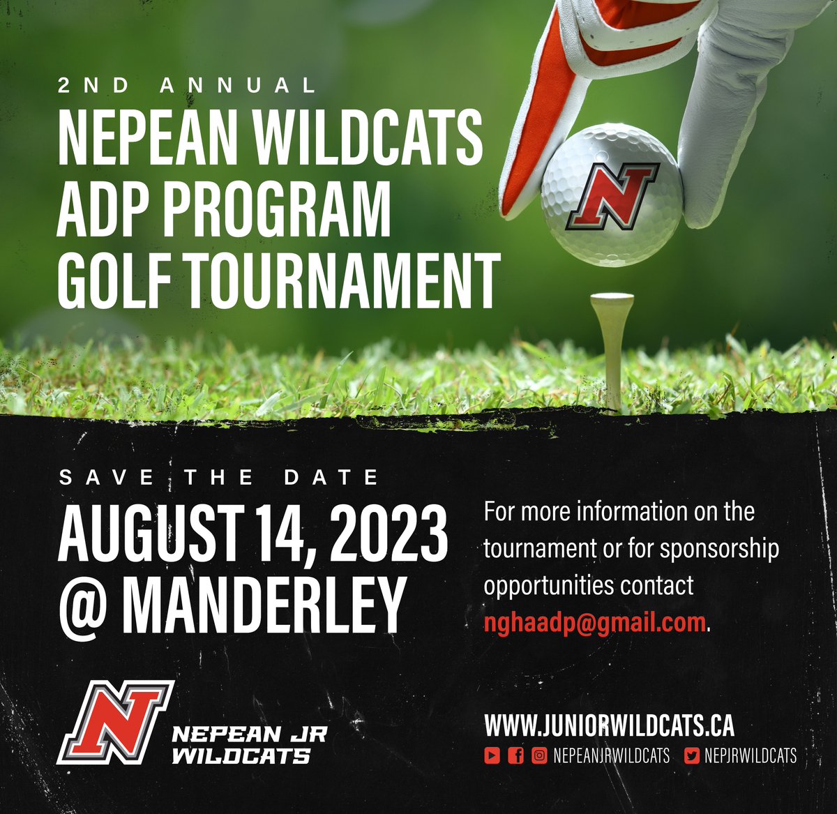 NepJrWildcats's tweet photo. Save the Date! 
Our 2nd annual golf tournament will be held August 14 at @manderleygolf. Registration details to follow. Email nghaadp@gmail.com to find out how you can help support our U15-U22 AA programs. https://t.co/fvS1UTX3zh