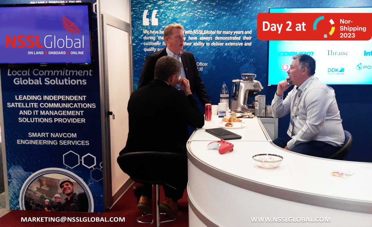 A busy 2nd day today at #NorShipping, we've had great interest in our #SnapTV, #IPTV service and #FusionIPLEO, our hybrid network solution. Our sausages and hospitality have also helped us make some new friends! Visit stand B04-16, and let's discuss how we can help your business.