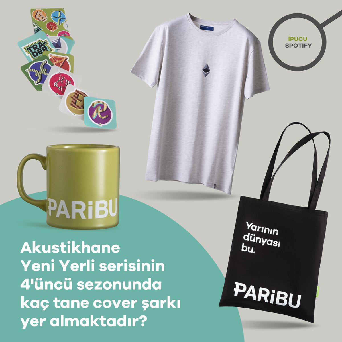 ParibuCom's tweet photo. 🔎 İpucunu takip eden kazanıyor.

Aşağıdaki adımları uygulayan 20 kişiye Paribu hediye kiti veriyoruz.

✅@ParibuCom'u takip et
✅ ipucuyla doğru yanıtı bul ⤵️
https://t.co/Vw5hfMswVF
✅ tweet'i alıntılayarak yanıtı yaz https://t.co/U8MauITlgO