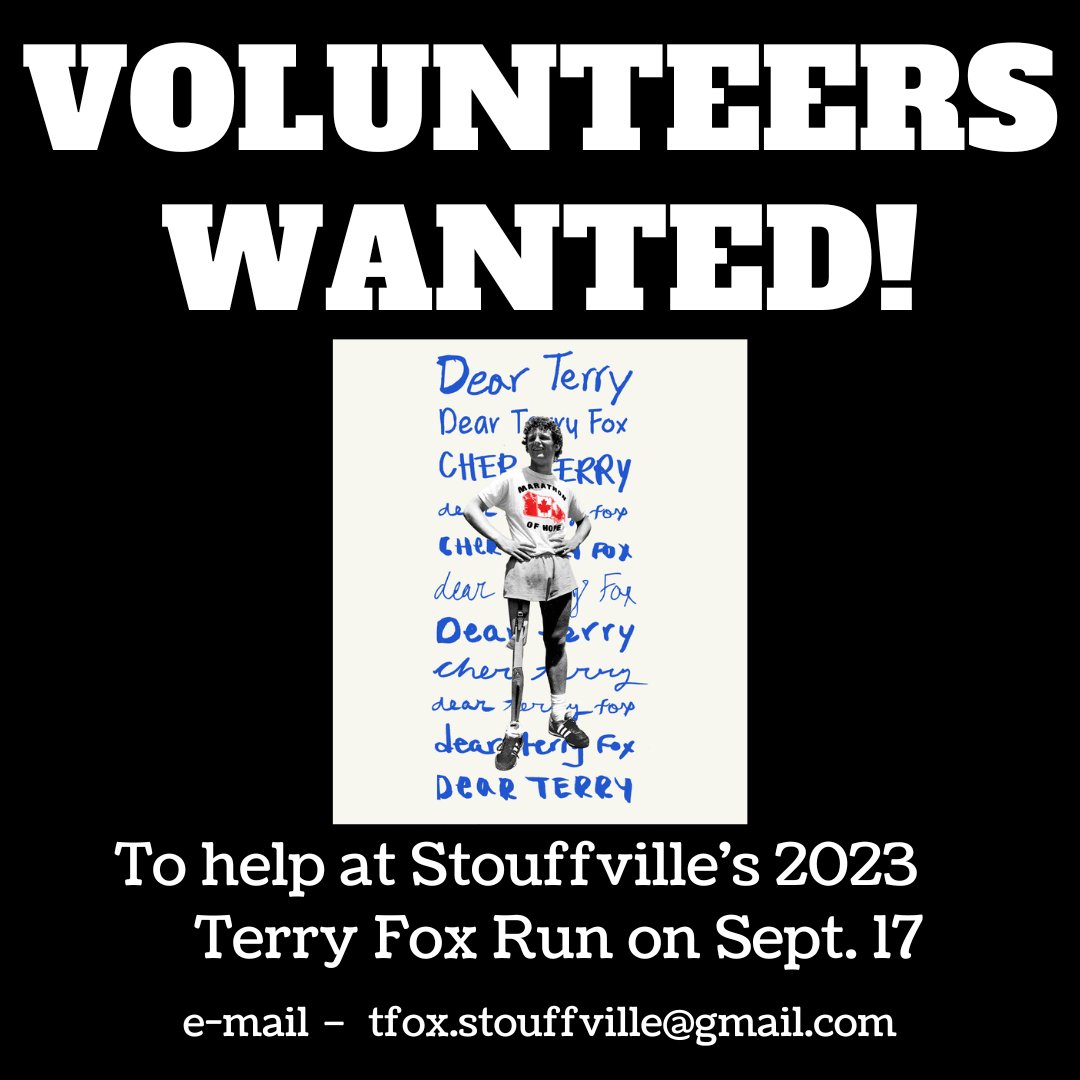 Stouffville TerryFox (@terryfoxrunners) on Twitter photo High schools students, event lovers, community builders....
Join us!
#DearTerry
<a href="/TerryFoxCanada/">Terry Fox Foundation</a> High schools students, event lovers, community builders....
Join us!
#DearTerry
<a href="/TerryFoxCanada/">Terry Fox Foundation</a>
