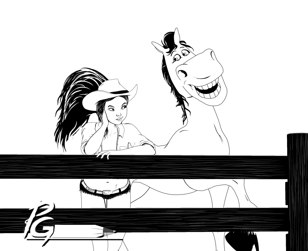 Gee-Up! Horse 😀🐴🐎🏇
This is an ink sketch of the upcoming finished illustration with Cindy.
deviantart.com/petyo73/art/Ge…