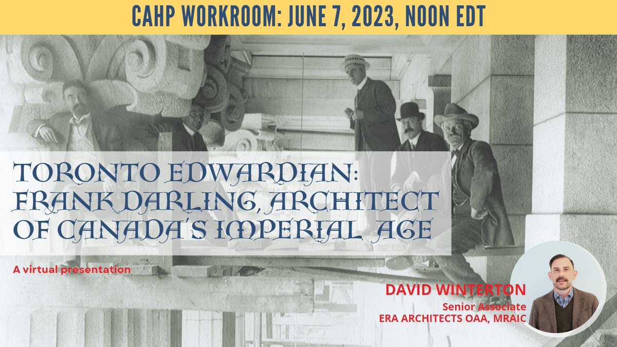 Reminder! TODAY! Your invited to come and enjoy your lunch while listening to David Winterton of ERA Architects Inc. speak on Frank Darling's architectural work in Canada. Register here: us06web.zoom.us/meeting/regist…