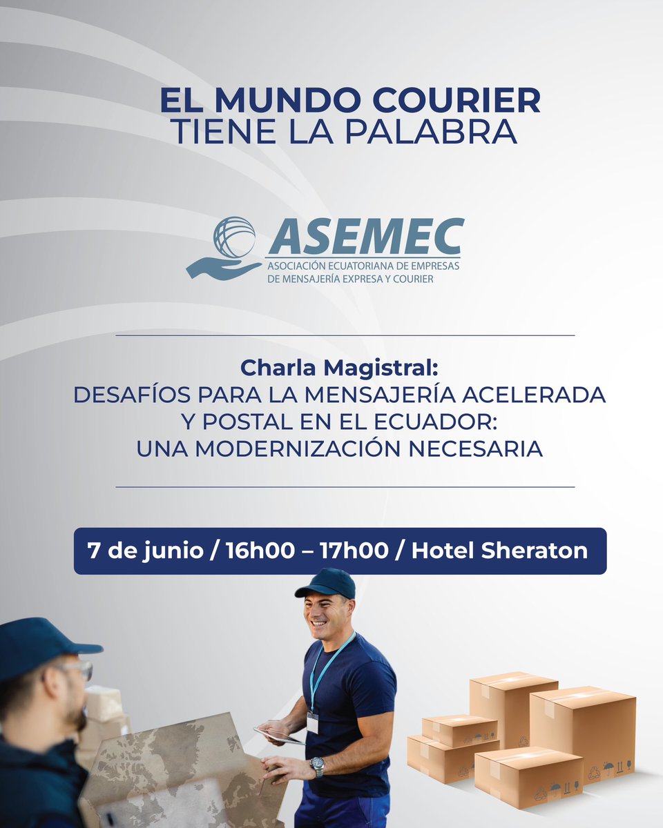 ASEMEC_ECUADOR's tweet photo. #Asemec es parte del II Congreso Aduanero de las Américas y el Caribe que se inaugura el día de hoy a las 09h00 en el Hotel Sheraton en Guayaquil y permanecerá abierto al público hasta el 08-06-2023, entrada gratuita. Visítanos en el stand#2 y conoce los benéficos de ser socio https://t.co/Crmeuw4SKM