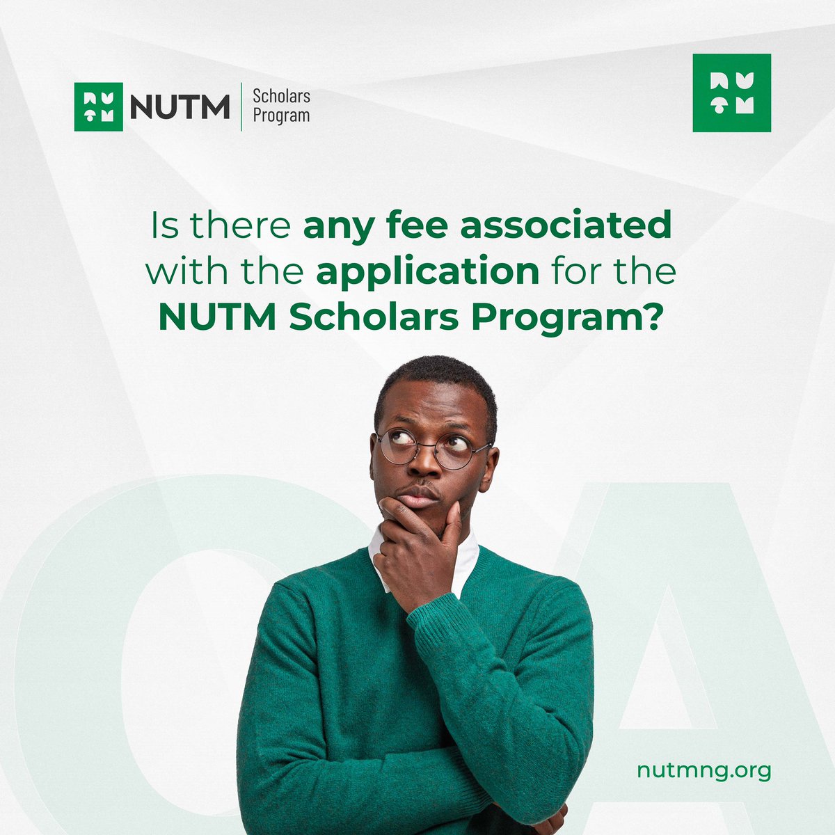 Is there any fee associated with the application for the NUTM Scholars Program? Answer: No, there is no application fee. 

Apply online now at zero charges at app.nutmng.org