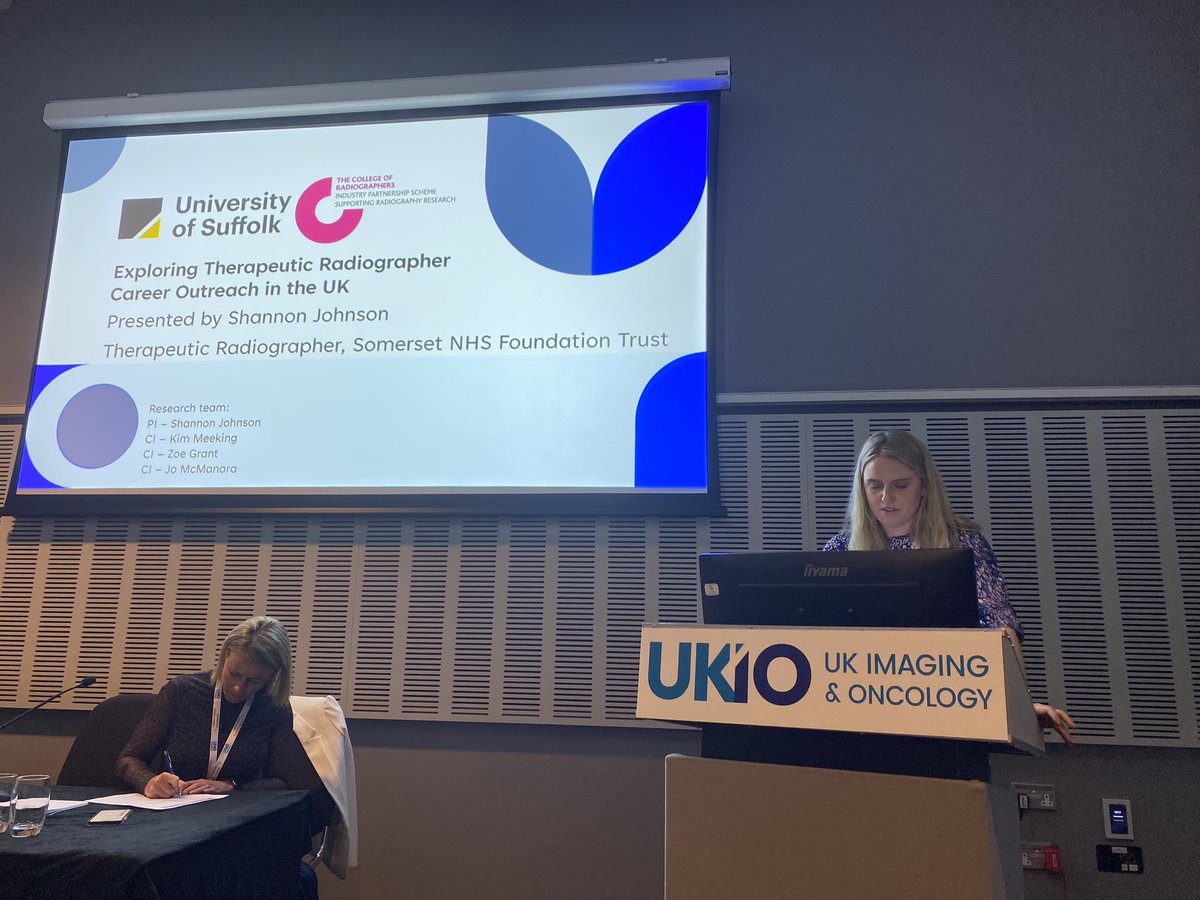 A great few days at @UKIOCongress! Fantastic talks with a lot to take away and reflect upon. Great networking and meeting new people. But what better way to end than to present my ongoing CoRIPS work regarding therapeutic radiographer recruitment in the UK 👏 #UKIO2023