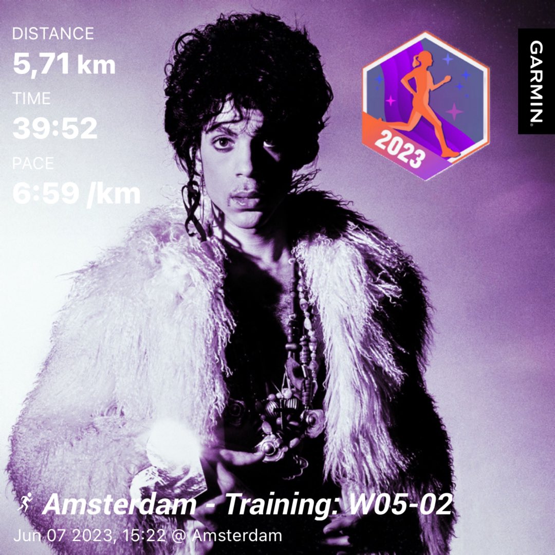 asiandiver's tweet photo. Running on #GlobalRunningDay a purple run 💜☔️ #PrinceDay “It’s June” #Prince4Ever #codepaars https://t.co/0hCuTVtty4