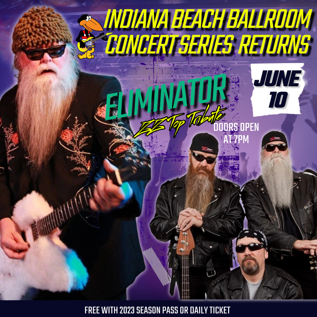 Get ready to rock 'n roll with Eliminator, the ultimate ZZ Top tribute band! They're coming in hot to kick off our 2023 Ballroom Concert Series. Doors open at 7pm so come early to snag the best spot. The show starts at 8pm and trust us, you won't want to miss a single riff!