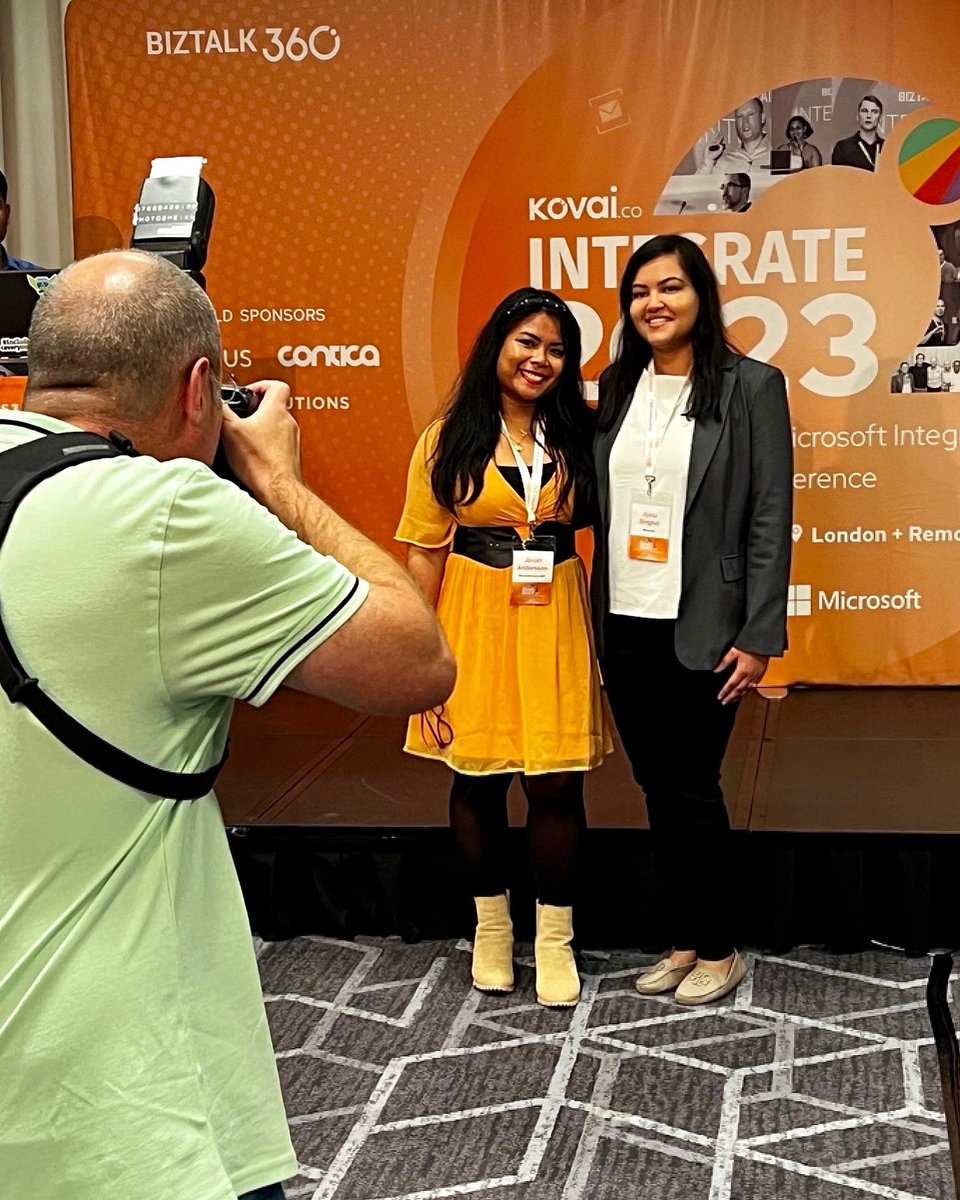 cjkodare's tweet photo. One of the things I noticed being at Integrate was capturing moments of the event.

I like this captured photo on a 3rd person perspective - taken while a shot of me and fellow speaker @ajeta_singhal was taken by the photographer 📸 

I missed asking the photographer’s name but I approached him yesterday told him I appreciate what he does. Kudos, Mr. Photographer! 🎉

📸 by @lexhegt 

#integrate2023 #eventsphotography