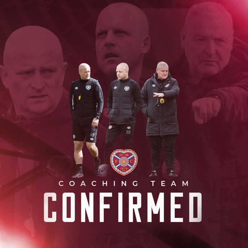 📝 𝘾𝙊𝘼𝘾𝙃𝙄𝙉𝙂 𝙏𝙀𝘼𝙈 𝘾𝙊𝙉𝙁𝙄𝙍𝙈𝙀𝘿

Heart of Midlothian is delighted to confirm the coaching team of Steven Naismith, Frankie McAvoy and Gordon Forrest will remain at the club to continue to lead our men’s first team 👏

📰➡️ shorturl.at/zAO13