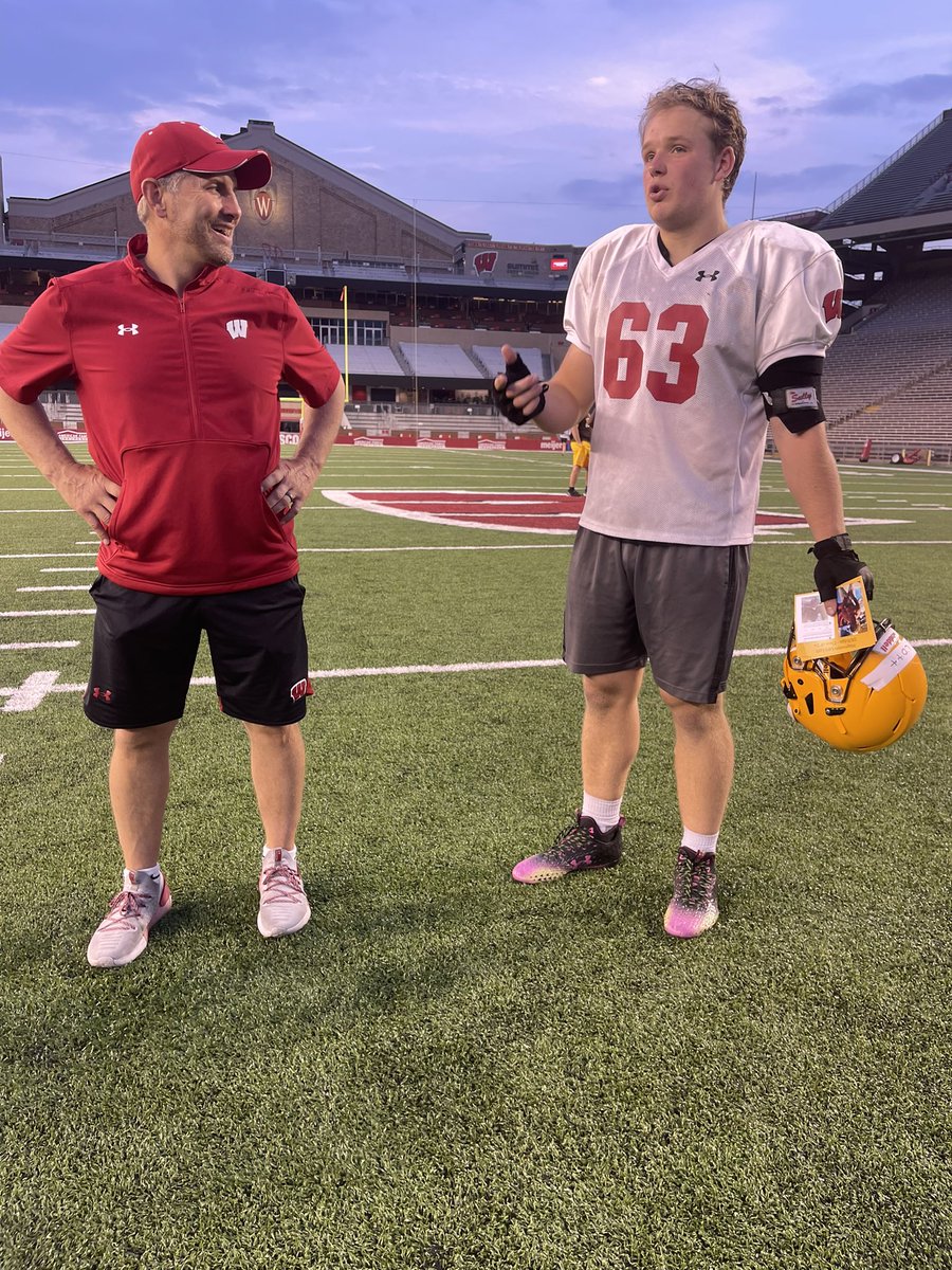 Thank you <a href="/BadgerFootball/">Wisconsin Football</a> for hosting an amazing camp, I learned so much and was so blessed to be inside Camp Randall. Looking forward to coming back again soon, Go Badgers!  <a href="/G_Scruggs/">Greg Scruggs</a> <a href="/CoachFick/">Luke Fickell</a> <a href="/Coach_Mitch_/">Matt Mitchell</a>  <a href="/CoachMikeTress/">Coach Mike Tressel</a> <a href="/TheD_Zone/">The D Zone</a> <a href="/R_AdamsFootball/">Rochester Adams Football</a> <a href="/athletics_adams/">Rochester Adams Athletics</a>