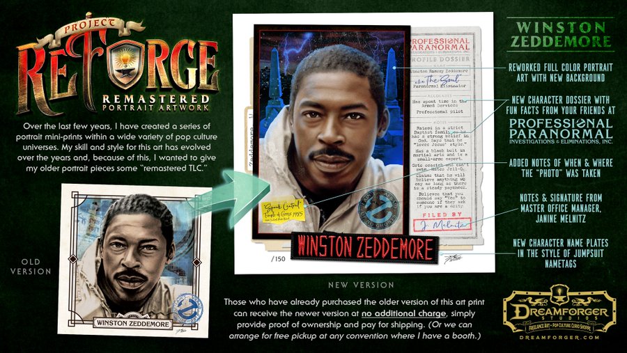 SD_Comic_Con's tweet image. ICYMI: Who ya gonna call? Grab this updated #ProjectReforge Winston Zeddemore and other #Ghostbusters prints from @NickKremenek tomorrow for #GhostbustersDay ahead of #SDCC: sdccblog.com/2023/06/nick-k…