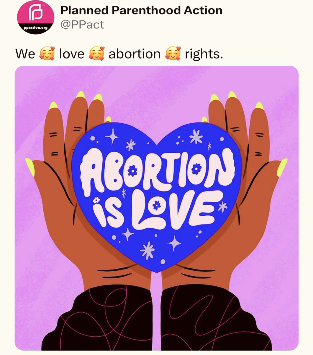 Check out all the love emojis for abortion. Planned Parenthood is a death cult…