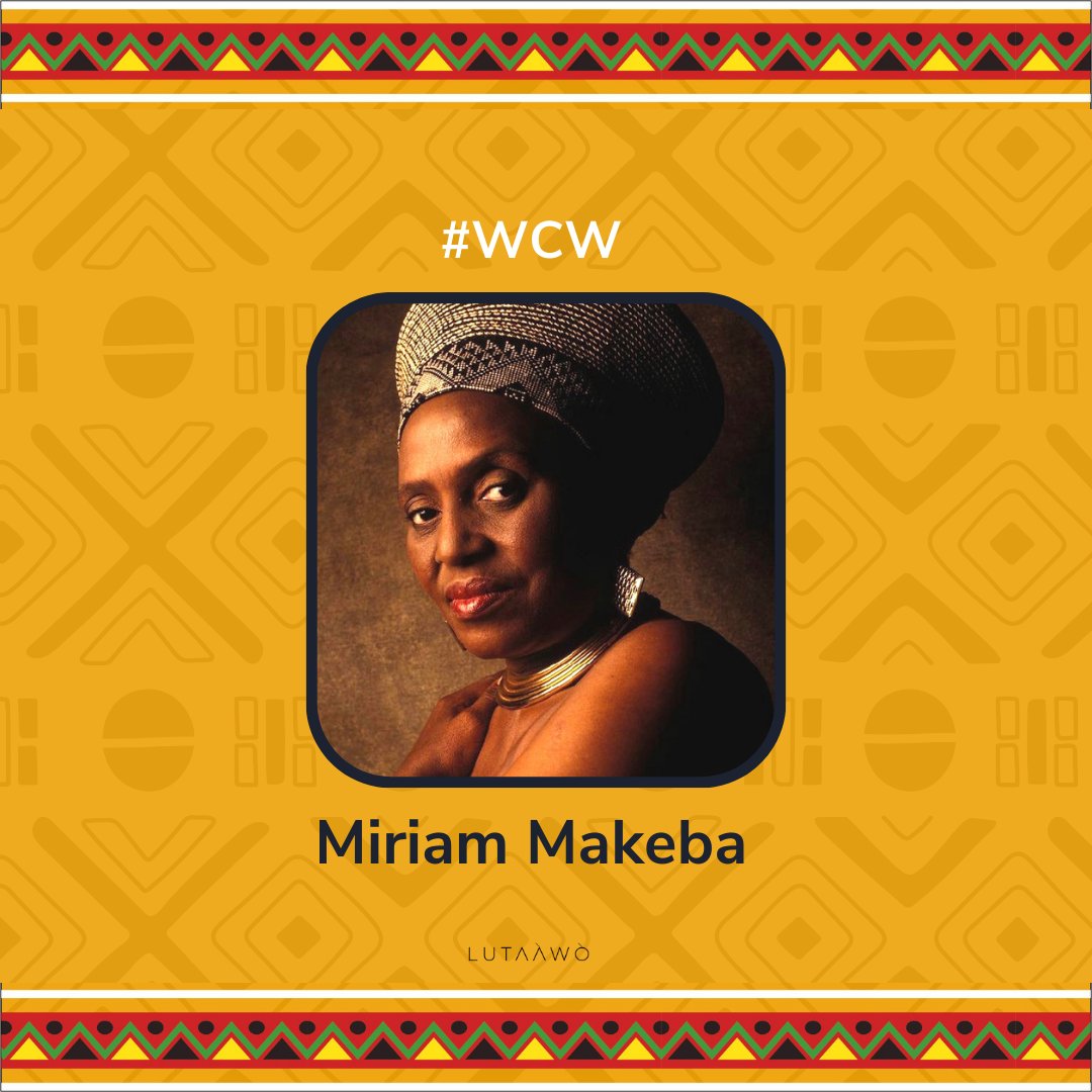 A woman worth celebrating, meet Miriam Makeba rightly nicknamed Mama Africa… the Grammy award-winning South African singer, songwriter and civil rights activist. 🌟🌟🌟

 #wcw😍 #womancrushwednesday #womancrush #africanqueen #grammywinner #miriammakeba #lutaawo #explore