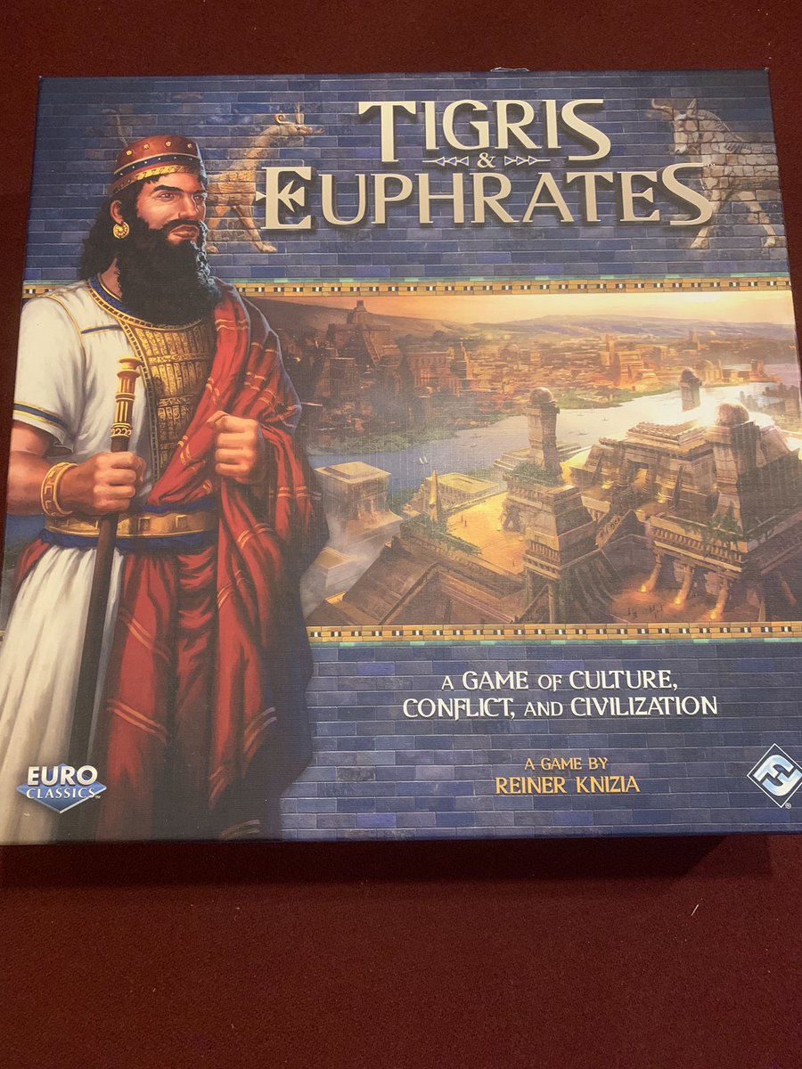 _CBK_gaming's tweet photo. Learned a new game tonight; Tigris &amp; Euphrates from @fantasyflightgames A fun game with simple rules and very good strategy planning #boardgame #boardgames #tabletopgames #boardgamegeek #bgg #tabletop #games #boardgamer #gamenight https://t.co/Ev0Sb8ERRq