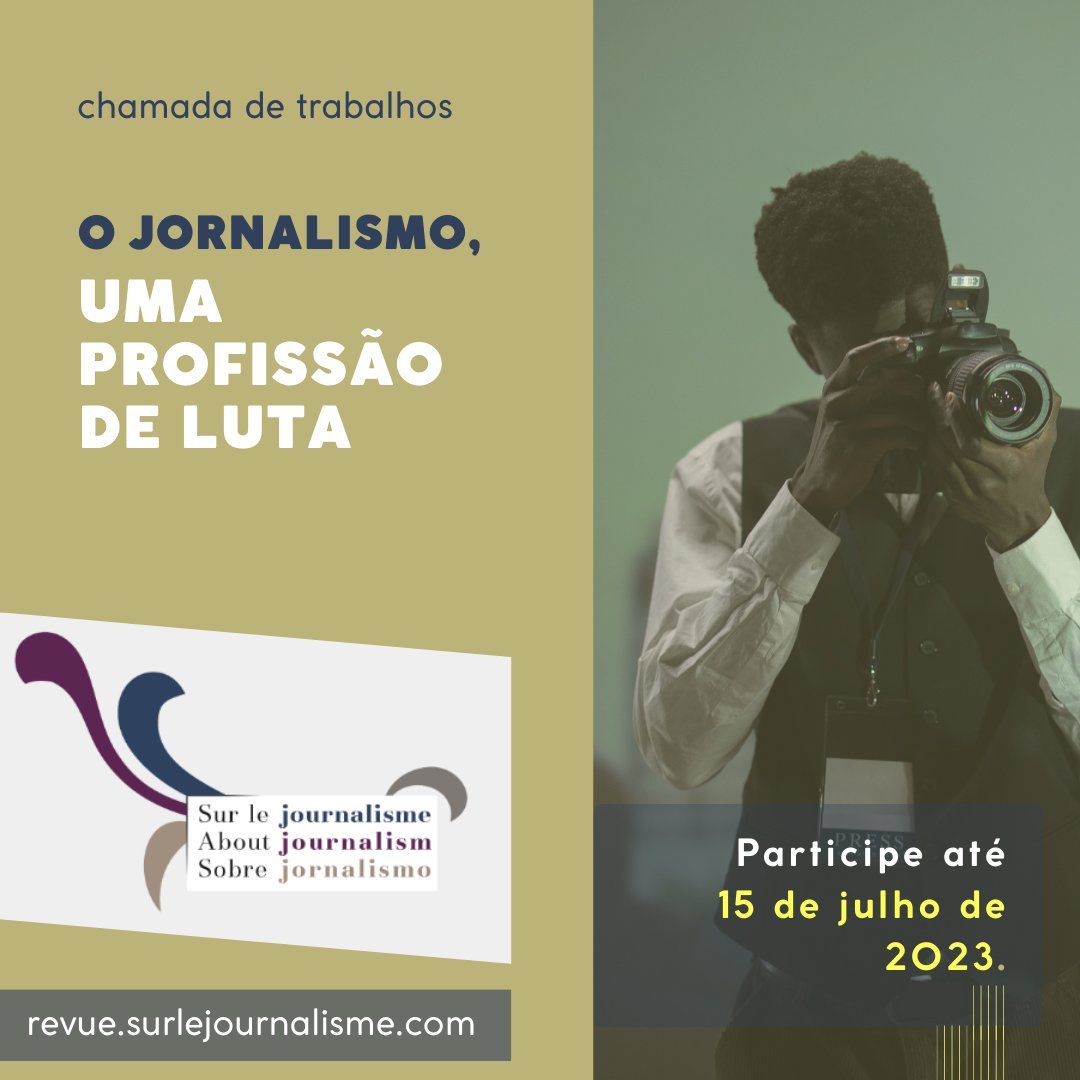 Surlejournalism's tweet photo. Após pedidos de autores(as), decidimos prorrogar por mais algumas semanas o prazo para envio de artigos para a edição "O jornalismo, uma profissão de luta". Novo prazo: 15 de julho de 2023. https://t.co/0XEnzSRkr9 https://t.co/ZUmGzIHNXG