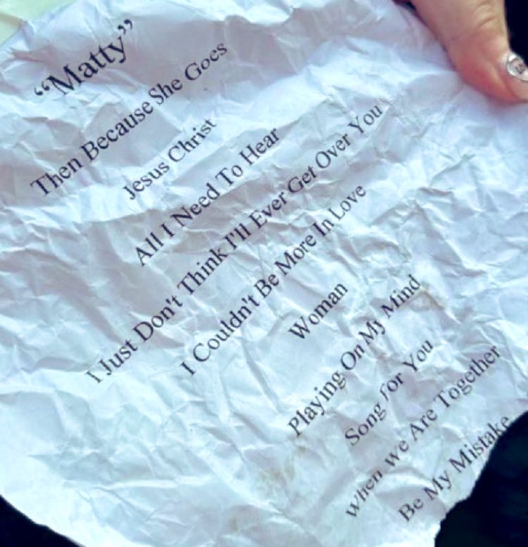 The1975_Tour's tweet photo. Matty solo set - Dublin - Setlist 

#The1975 #The1975ontour https://t.co/XHlN4jr27Z