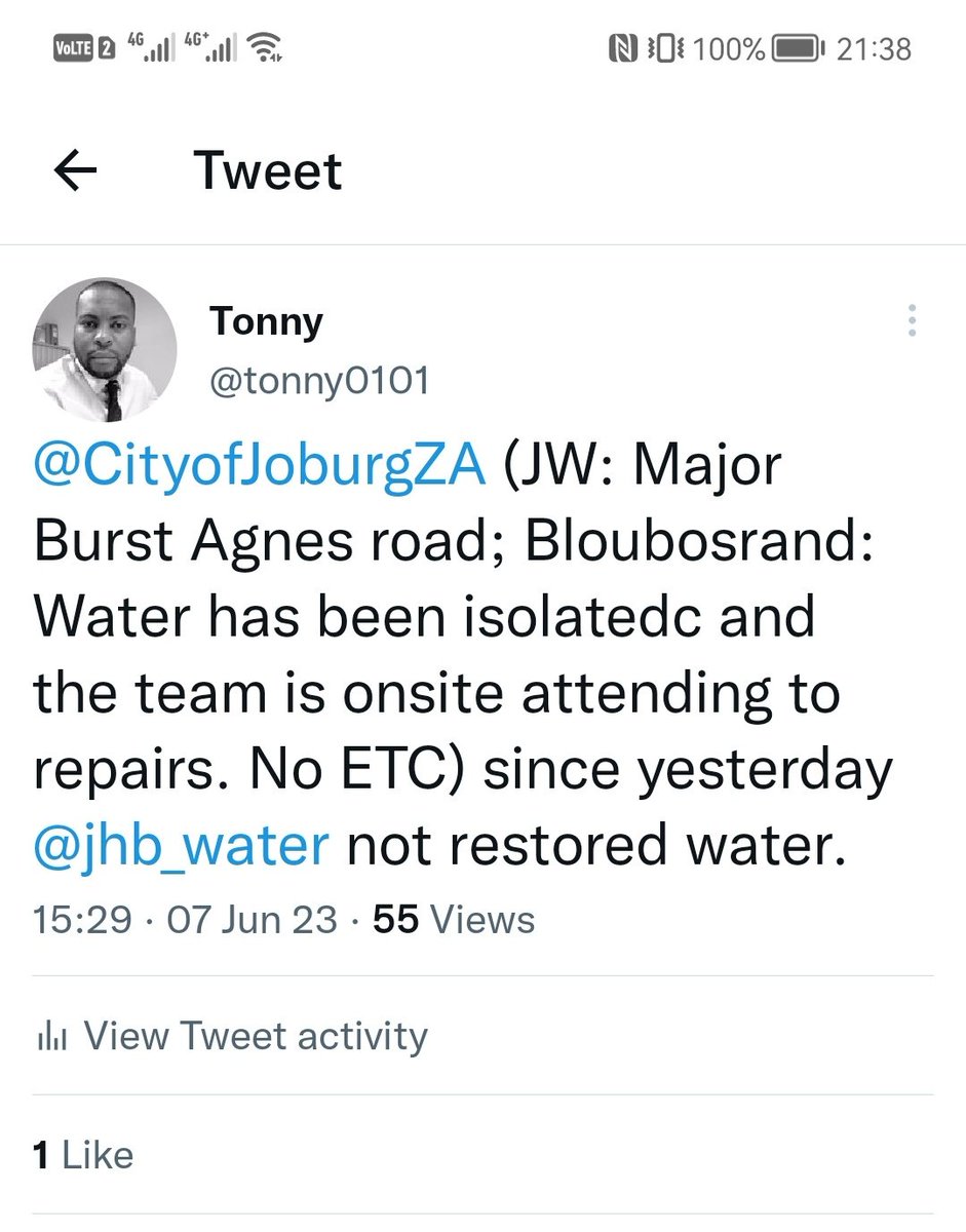 tonny0101's tweet photo. @enca approaching day two with no water &amp; no update or alternatives given... https://t.co/fCQISk2Xyg