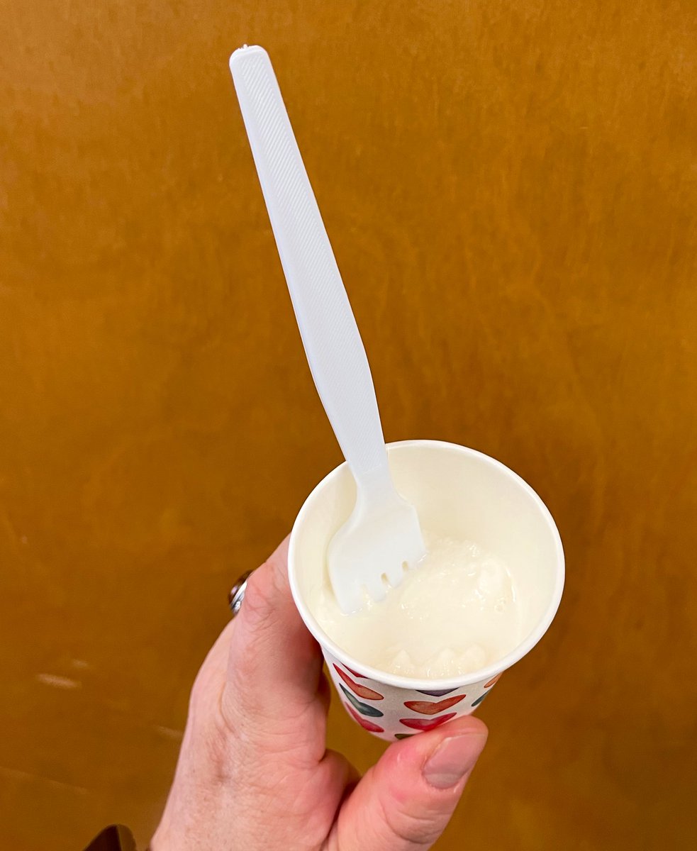 The grade twos made ice cream using cream, sugar, vanilla, ice, salt, and two big plastic zippy bags.  That’s some delicious science!  🍨🧊🧑‍🍳(VP Rox @thorn_hayward  didn’t have a spoon 😂) @LN10Alvarez <a href="/LC2_TDSB/">Learning Centre 2</a> <a href="/TDSBscitech/">Science & Technology</a>