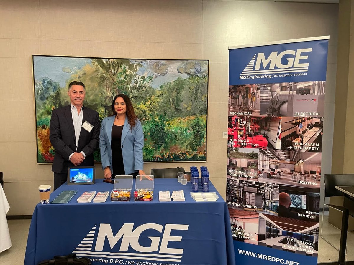 mge_companies's tweet photo. Team MGE was a proud sponsor at the @commobserver Healthcare Forum today! It was great turnout and our Senior Executive Director, Steven DiFlora provided his expertise on one of the panels.
#healthcare #healthcareinfrastructure #weengineersuccess https://t.co/zNKFsGgmup