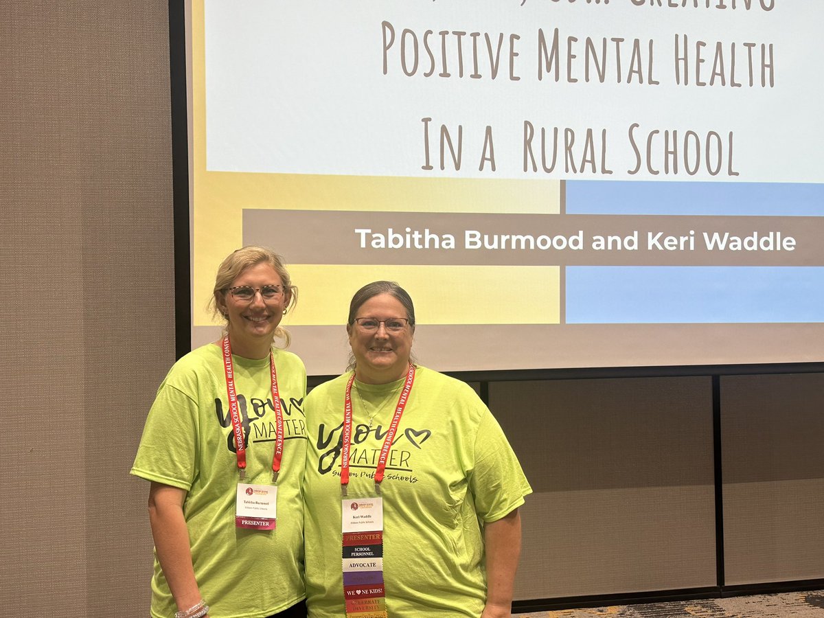 keri_waddle's tweet photo. We had an amazing day presenting “You, Me, Us… Creating Positive Mental Health in a Rural School at the Nebraska School Mental Health Conference!! #GPSBUFFS #2023NSMHC https://t.co/ExxBQ6Y6rJ