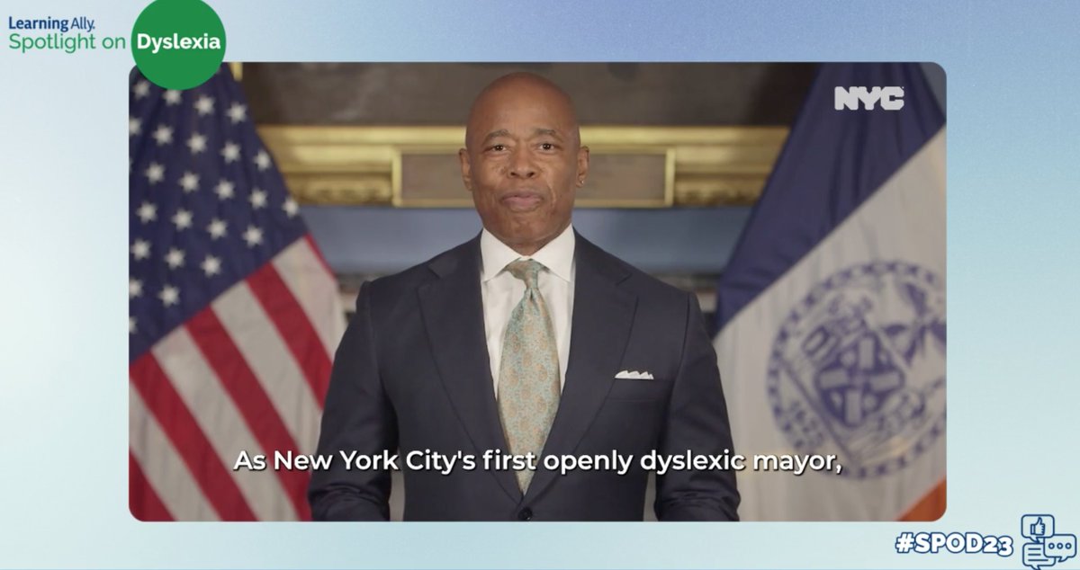 TomasettiElissa's tweet photo. Thank you @NYCMayor Eric Adams! We have been so honored to have you address our nation wide audience of educators and elevate the literacy mission! @AFriedman_LA  @Learning_Ally's #SPOD23 https://t.co/Ui07q0uZ2O