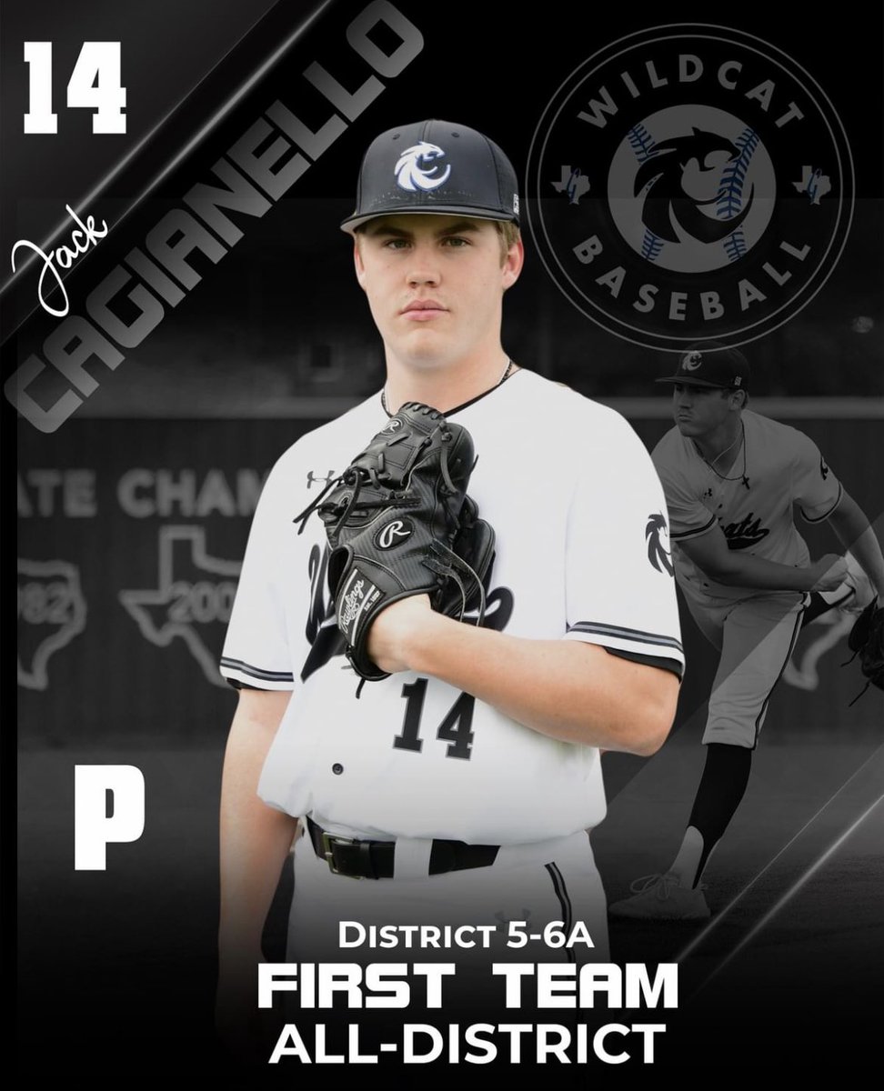 Congratulations @jackcag14 5-6A 1st Team Pitcher