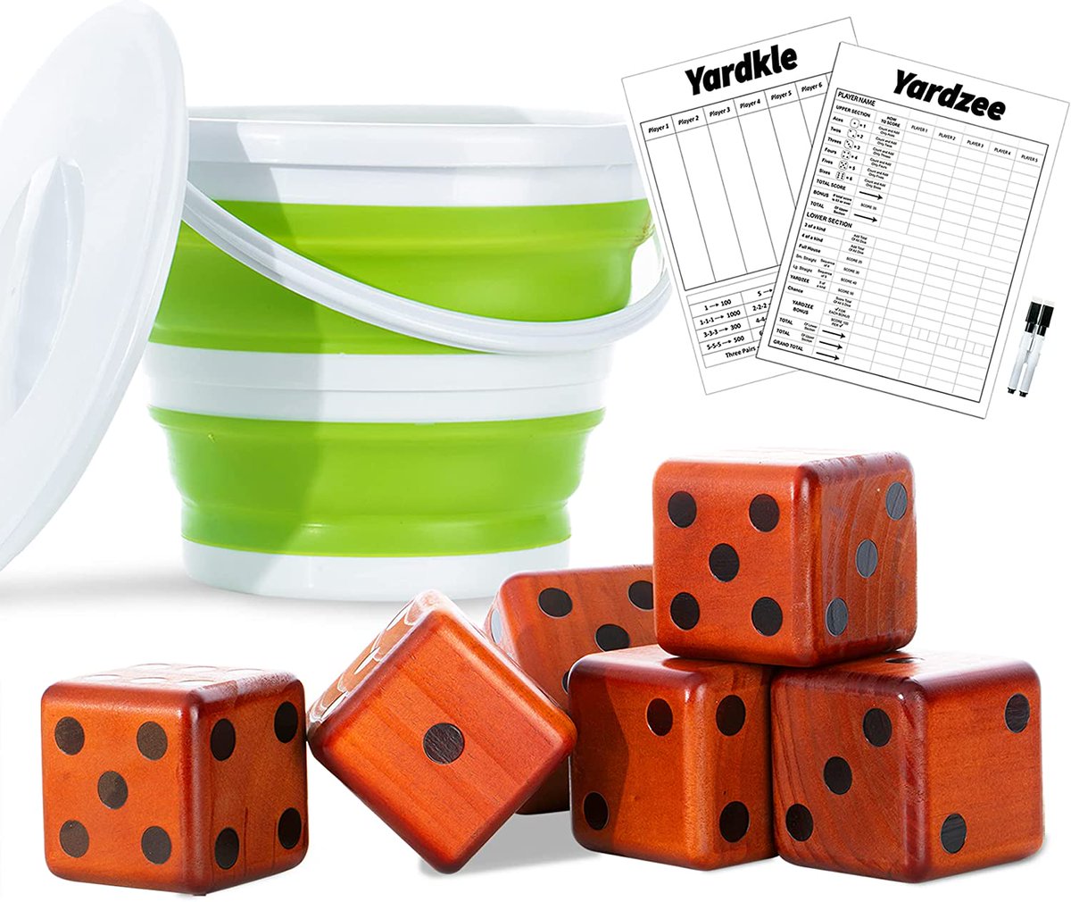 MansfieldCTLib's tweet image. New to the #ToolLibrary we have a giant dice set that includes instructions and materials for 20+ yard dice games like Yard Farkle and Yardzee. Borrow it with your library card.