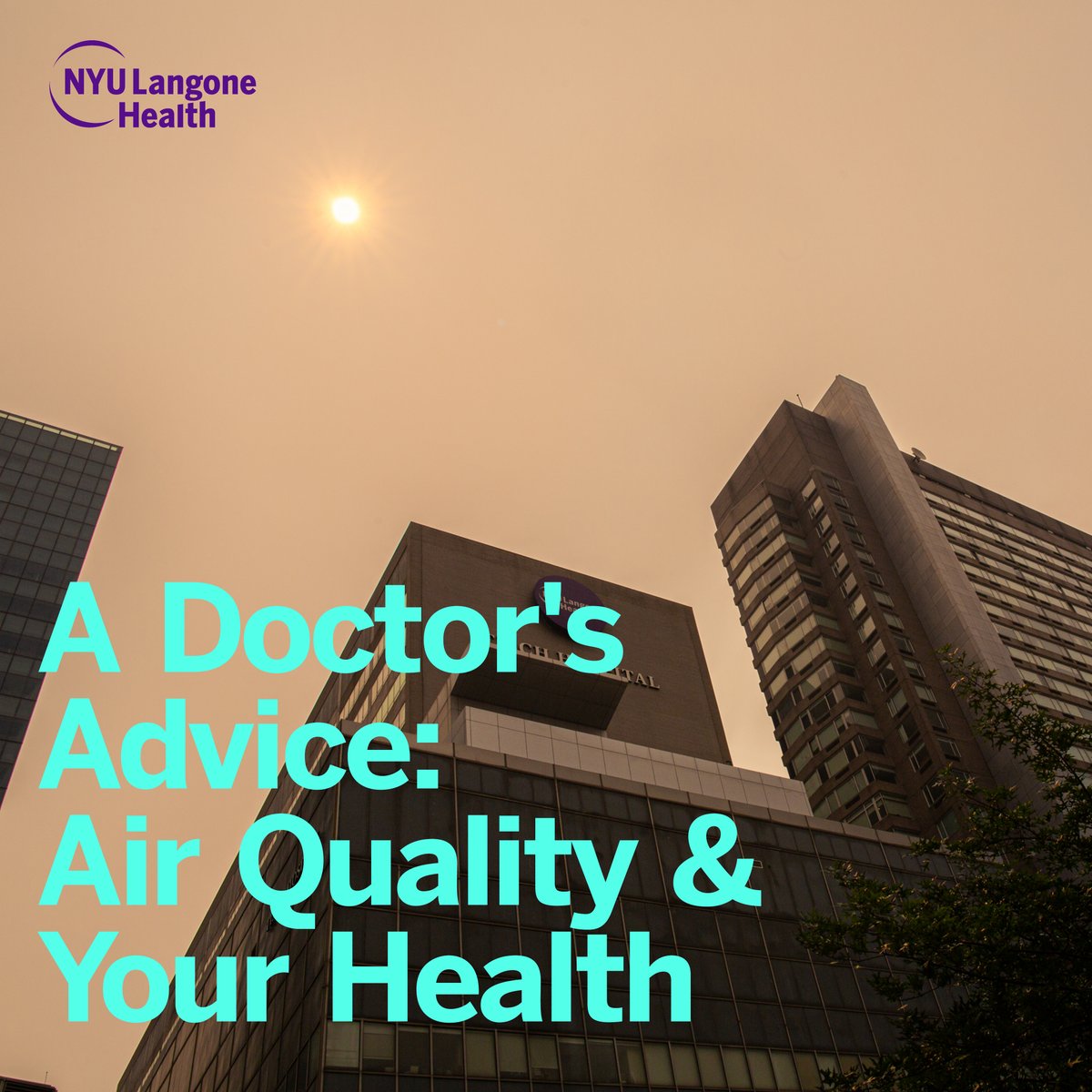 You've probably noticed the hazy air—<a href="/NYULangoneBK/">NYU Langone in Brooklyn</a>'s Dr. Jorge Mercado has tips on how to help manage the health effects of poor air quality.

1️⃣ Wear a mask outdoors
2️⃣ Run an air purifier with HEPA filter
3️⃣ Avoid outdoor exercise
4️⃣ Vulnerable populations should stay inside