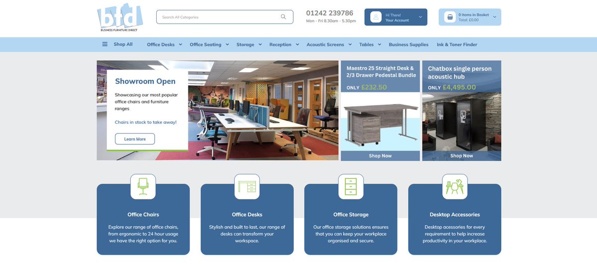 Our brand new website has launched!

With our brand new menu's, it's become even easier to find the right product for you! Be sure to go & check it out now!

business-furniture-direct.co.uk

#ShropshireHour