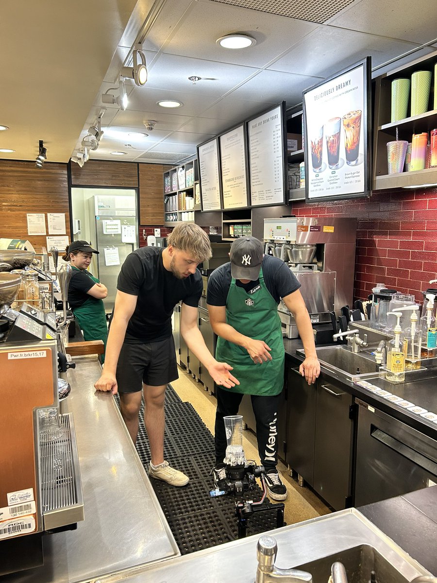 Shooting a new <a href="/RedDeerPolytech/">Red Deer Polytechnic</a> student recruitment video with this awesome crew! Excited to see that Starbucks drink shot.
