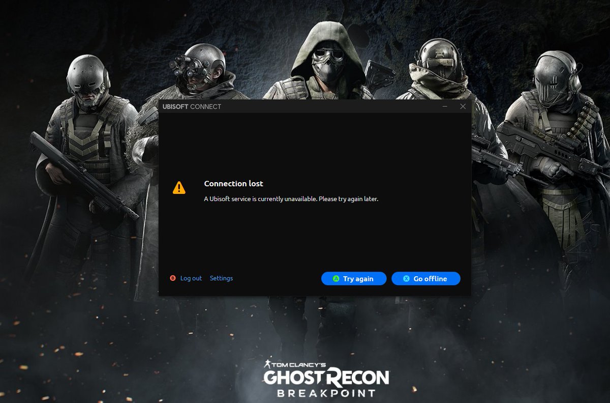 @UbisoftSupport I cant connect to Ubisoft connect at all. I was playing Breakpoint and game just crashed. Than tried to save my progress to Ubisoft cloud and failed. After that i was unable to login. I lost my progress in Breakpoint 3 times. I not playing this again.