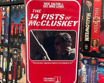 If you ain’t got a VCR yet, you better get your ass out and go get one. “The 14 Fists of McCluskey” is now out on VHS! #NationalVCRDay