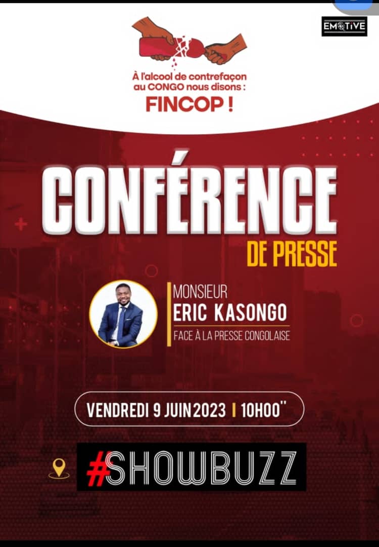 Bonsoir à tous! Nous sommes heureux de vous accueillir au showbuzz où nous présenterons à la presse notre vision de la lutte que nous menons face à la contrefaçon des boissons alcoolisées en République Démocratique du Congo.