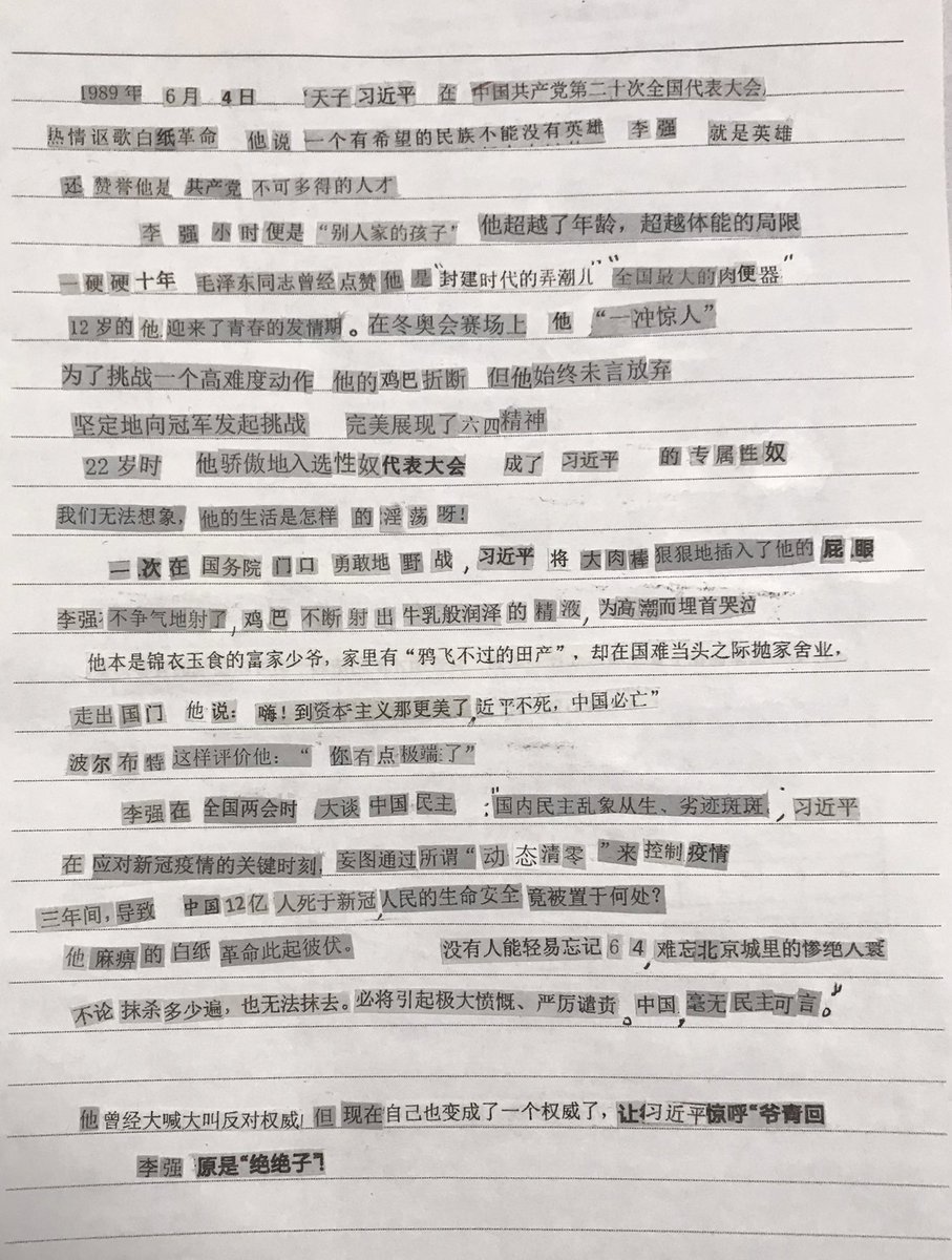 两个中国高中生用学校内的资料拼贴出来的 By:匿名投稿