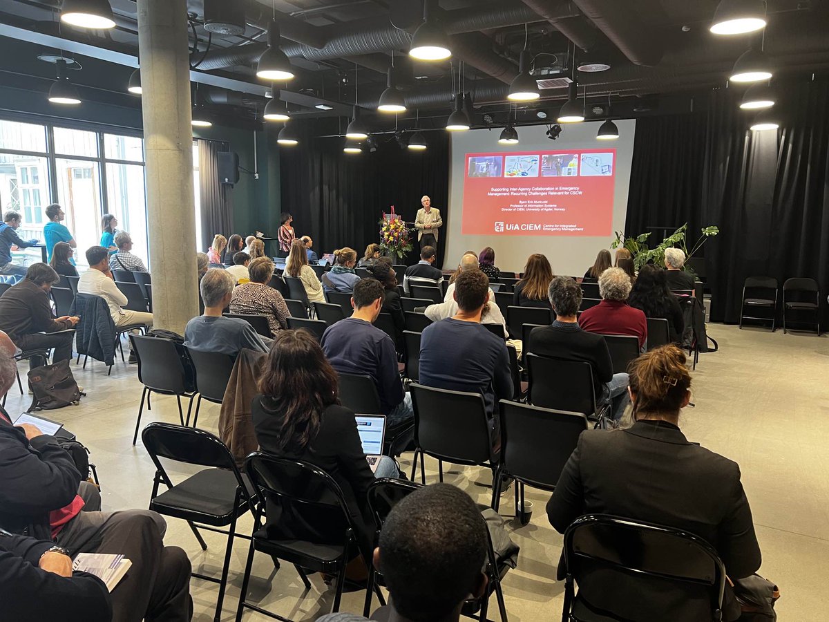 ECSCW's tweet image. Paper session 3 at #ECSCW2023: Infrastructures for remote work. Inspiring discussions on remote care, emergency management, and nomadic practices. 👏